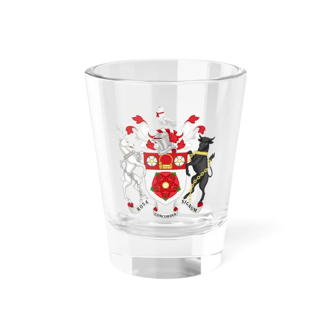 Arms of Northamptonshire County Council (England) (Coat of Arms) Shot Glass 1.5oz 1.5oz - Go Mug Yourself