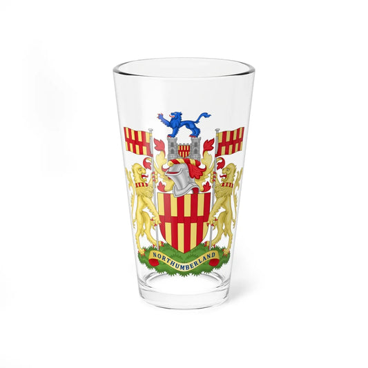 Arms of Northumberland County Council (England) (Coat of Arms) Pint Glass 16oz 16oz - Go Mug Yourself