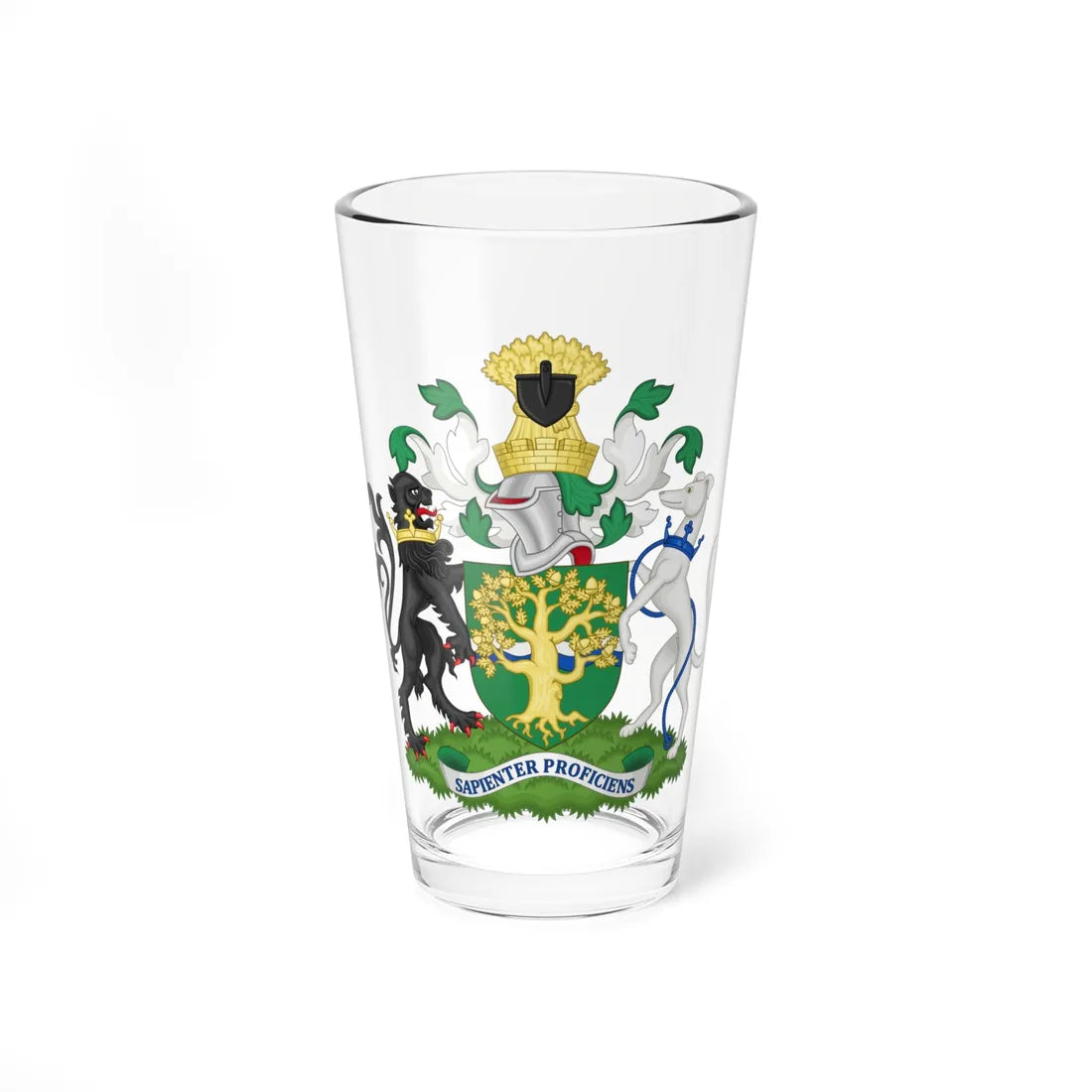 Arms of Nottinghamshire County Council (England) (Coat of Arms) Pint Glass 16oz 16oz - Go Mug Yourself