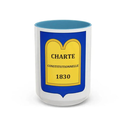 Arms of of the July Monarchy (1831-48) - Accent Coffee Mug 15oz Light Blue - Go Mug Yourself
