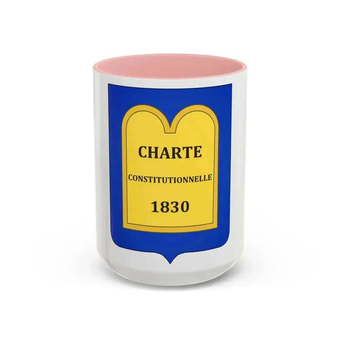 Arms of of the July Monarchy (1831-48) - Accent Coffee Mug 15oz Pink - Go Mug Yourself