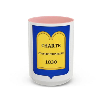 Arms of of the July Monarchy (1831-48) - Accent Coffee Mug 15oz Pink - Go Mug Yourself