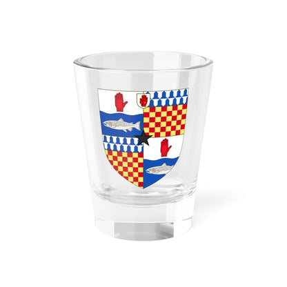 Arms of ONeill Baron Rathcavan (Ireland) (Coat of Arms) Shot Glass 1.5oz 1.5oz - Go Mug Yourself