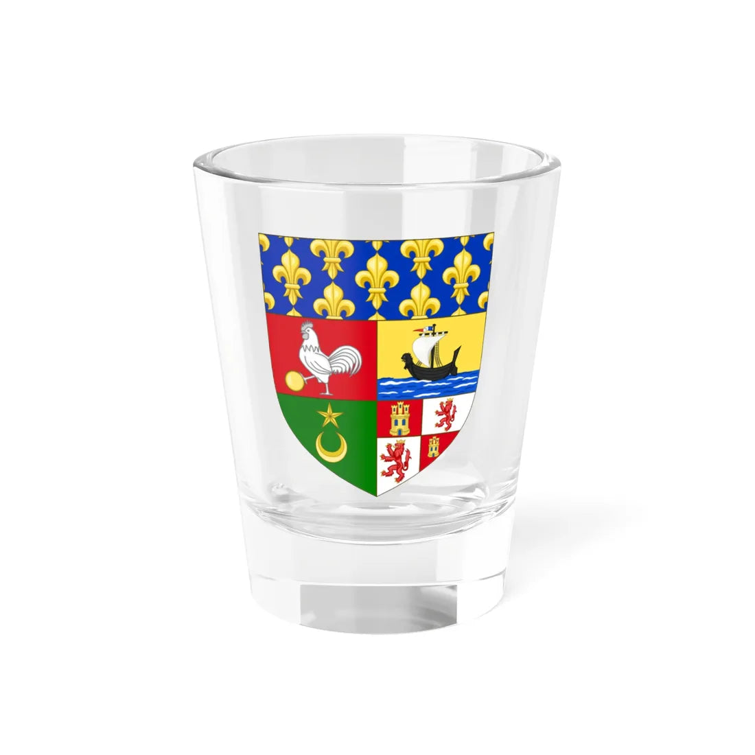Arms of Oran French Algeria (Algeria) (Coat of Arms) Shot Glass 1.5oz 1.5oz - Go Mug Yourself