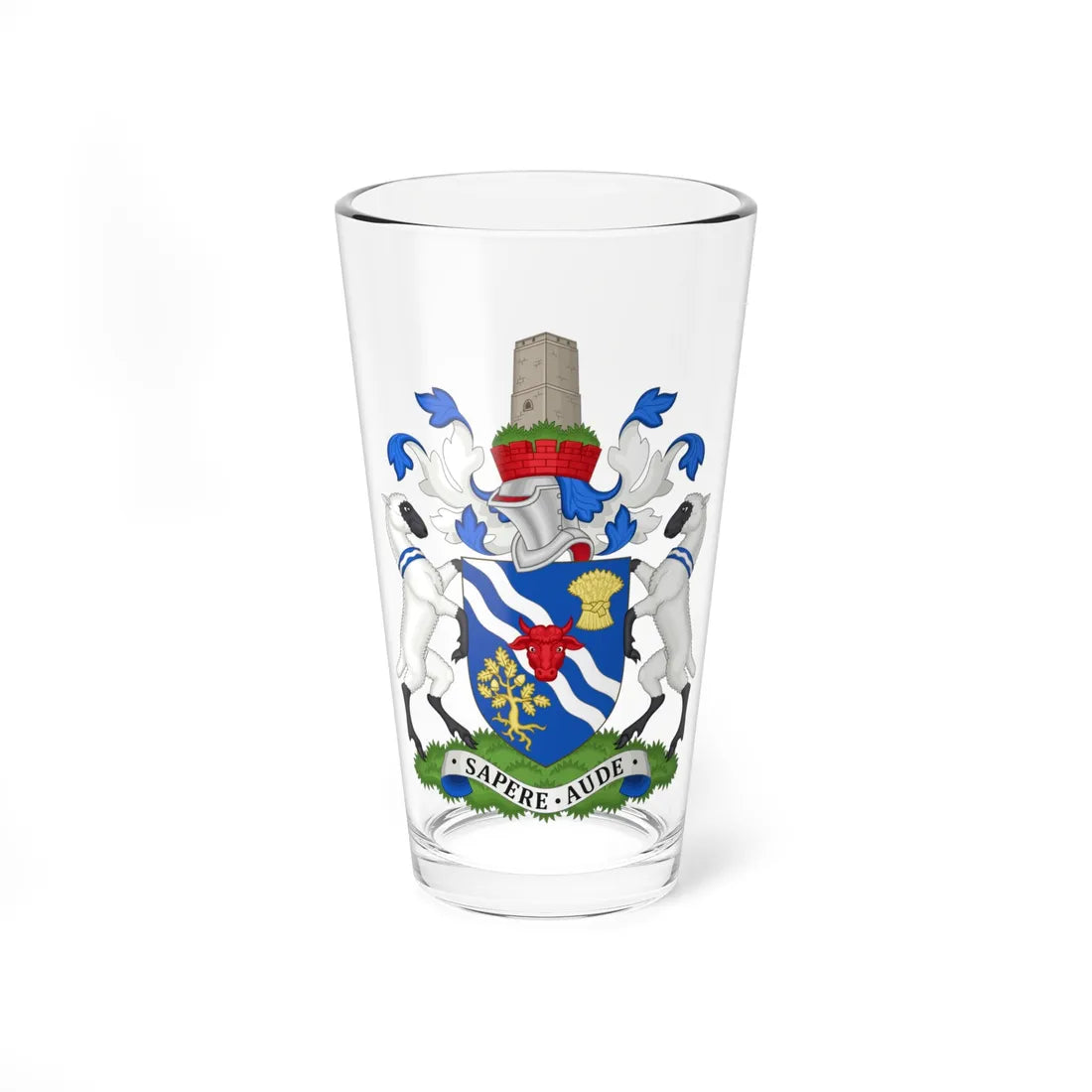Arms of Oxfordshire County Council 1949-1976 (England) (Coat of Arms) Pint Glass 16oz 16oz - Go Mug Yourself