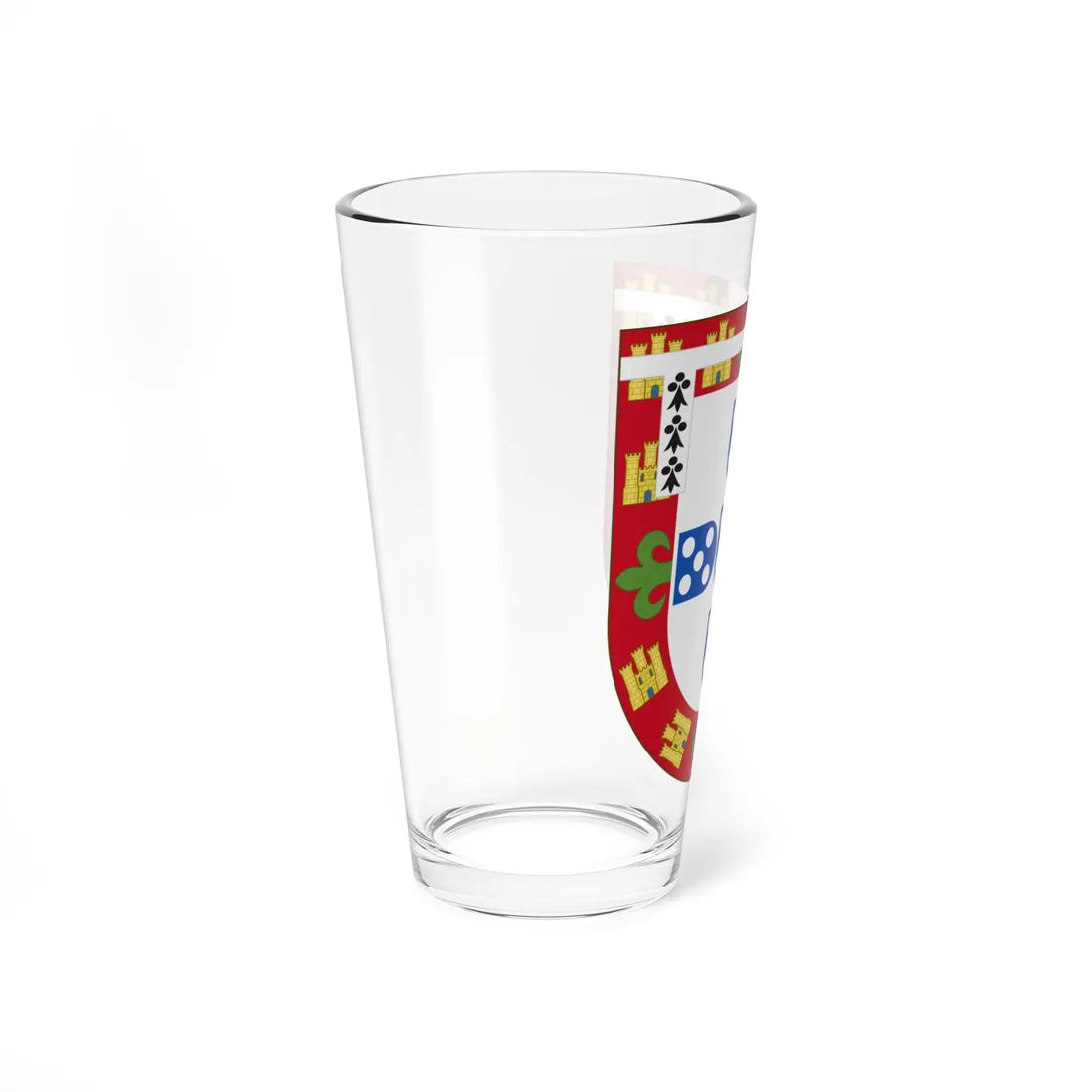 Arms of Peter of Portugal Duke of Coimbra (Portugal) (Coat of Arms) Pint Glass 16oz - Go Mug Yourself