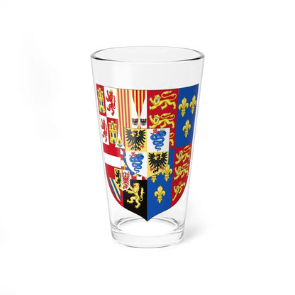Arms of Philip II of Spain as Monarch of Milan 1554-1558 (Italy) (Coat of Arms) Pint Glass 16oz 16oz - Go Mug Yourself