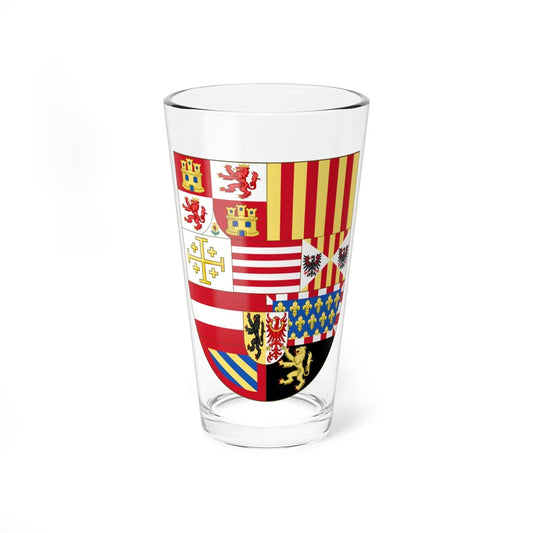 Arms of Philip II of Spain as Monarch of Naples and Sicily (Austria) (Coat of Arms) Pint Glass 16oz 16oz - Go Mug Yourself