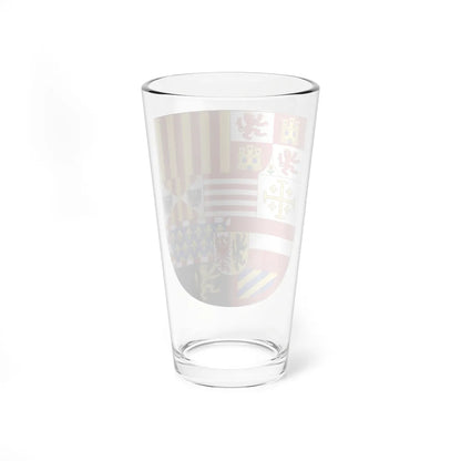 Arms of Philip II of Spain as Monarch of Naples and Sicily (Italy) (Coat of Arms) Pint Glass 16oz - Go Mug Yourself