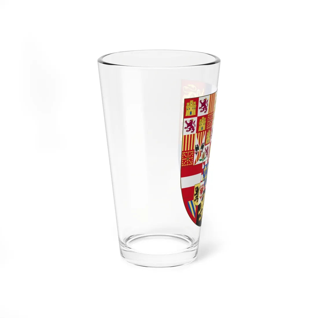 Arms of Philip II of Spain English King Consort-Spanish Variant 1556-1558 (England) (Coat of Arms) Pint Glass 16oz - Go Mug Yourself