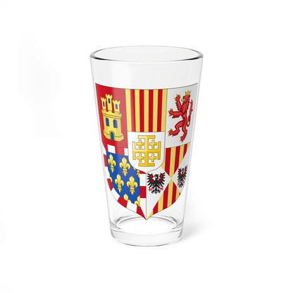 Arms of Philip V of Spain as Monarch of Naples (Spain) (Coat of Arms) Pint Glass 16oz 16oz - Go Mug Yourself