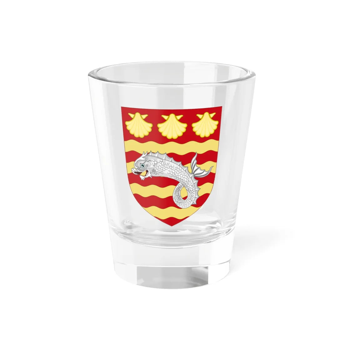 Arms of Poole as depicted on a postcard in 1910 (England) (Coat of Arms) Shot Glass 1.5oz 1.5oz - Go Mug Yourself