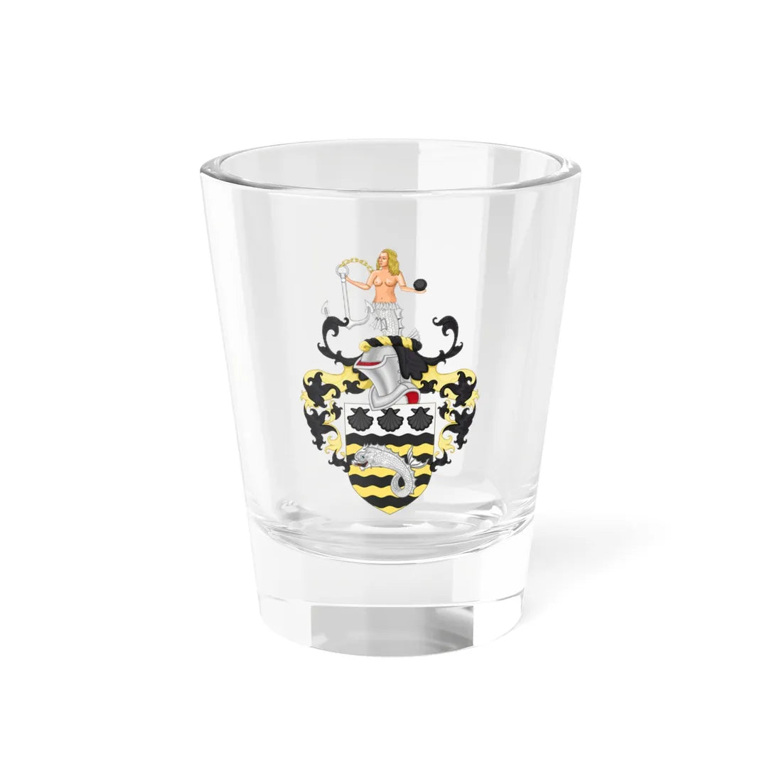 Arms of Poole Borough Council 1948-1976 (England) (Coat of Arms) Shot Glass 1.5oz 1.5oz - Go Mug Yourself