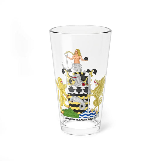 Arms of Poole (England) (Coat of Arms) Pint Glass 16oz 16oz - Go Mug Yourself