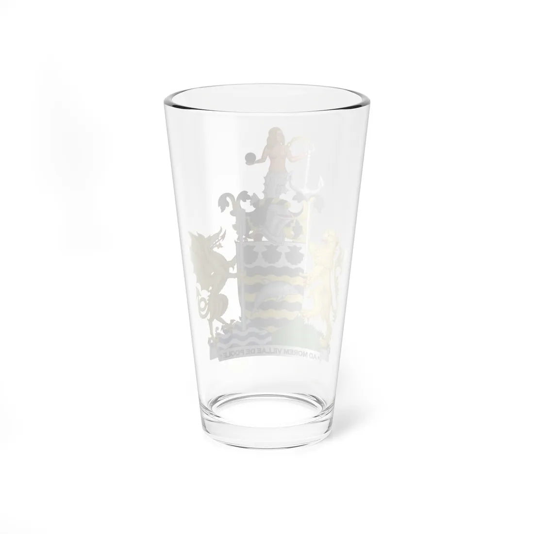 Arms of Poole Naturalistic Dolphin (England) (Coat of Arms) Pint Glass 16oz - Go Mug Yourself