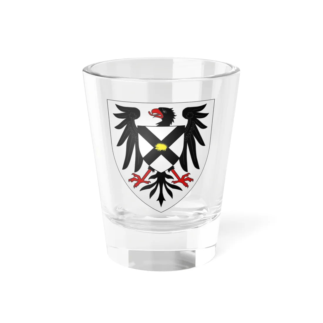 Arms of Robert Maxwell Earl of Nithsdale (Scotland) (Coat of Arms) Shot Glass 1.5oz 1.5oz - Go Mug Yourself