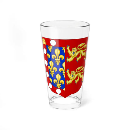 Arms of Robert of Alençon Count of Perche (Spain) (Coat of Arms) Pint Glass 16oz 16oz - Go Mug Yourself