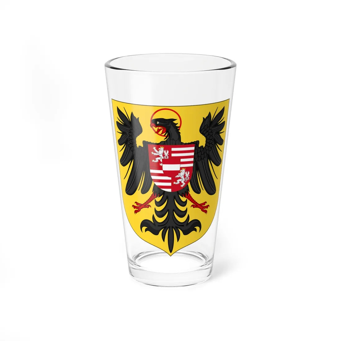Arms of Rudolf II as King of the Romans (Spain) (Coat of Arms) Pint Glass 16oz 16oz - Go Mug Yourself