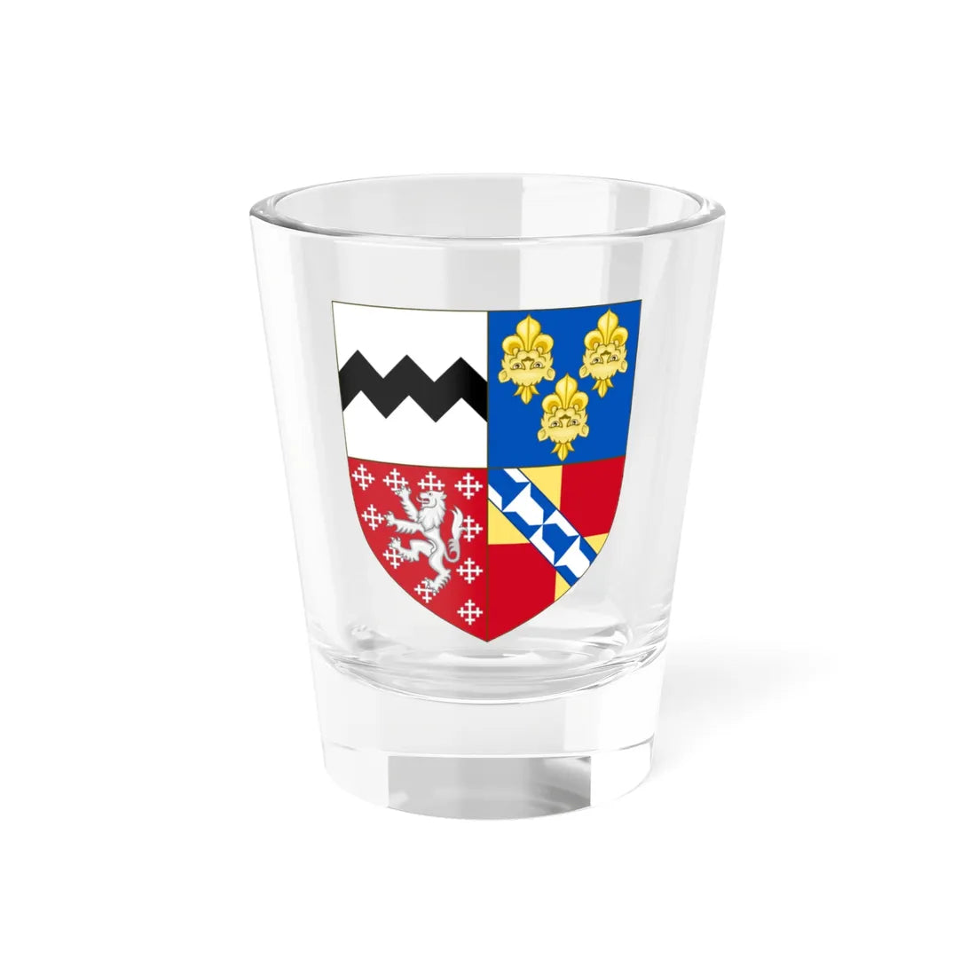 Arms of Sackville Earl De La Warr (England) (Coat of Arms) Shot Glass 1.5oz 1.5oz - Go Mug Yourself