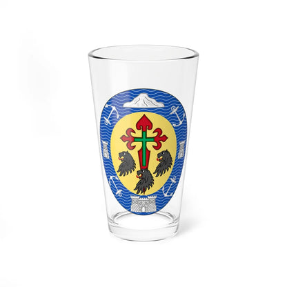 Arms of Santa Cruz de Tenerife (Spain) (Coat of Arms) Pint Glass 16oz 16oz - Go Mug Yourself