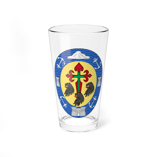 Arms of Santa Cruz de Tenerife (Spain) (Coat of Arms) Pint Glass 16oz 16oz - Go Mug Yourself