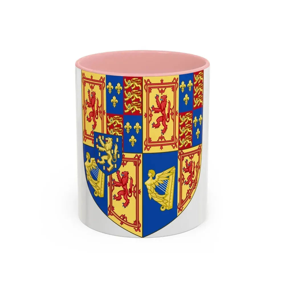 Arms of Scotland (1689-1694) - Accent Coffee Mug 11oz Pink - Go Mug Yourself