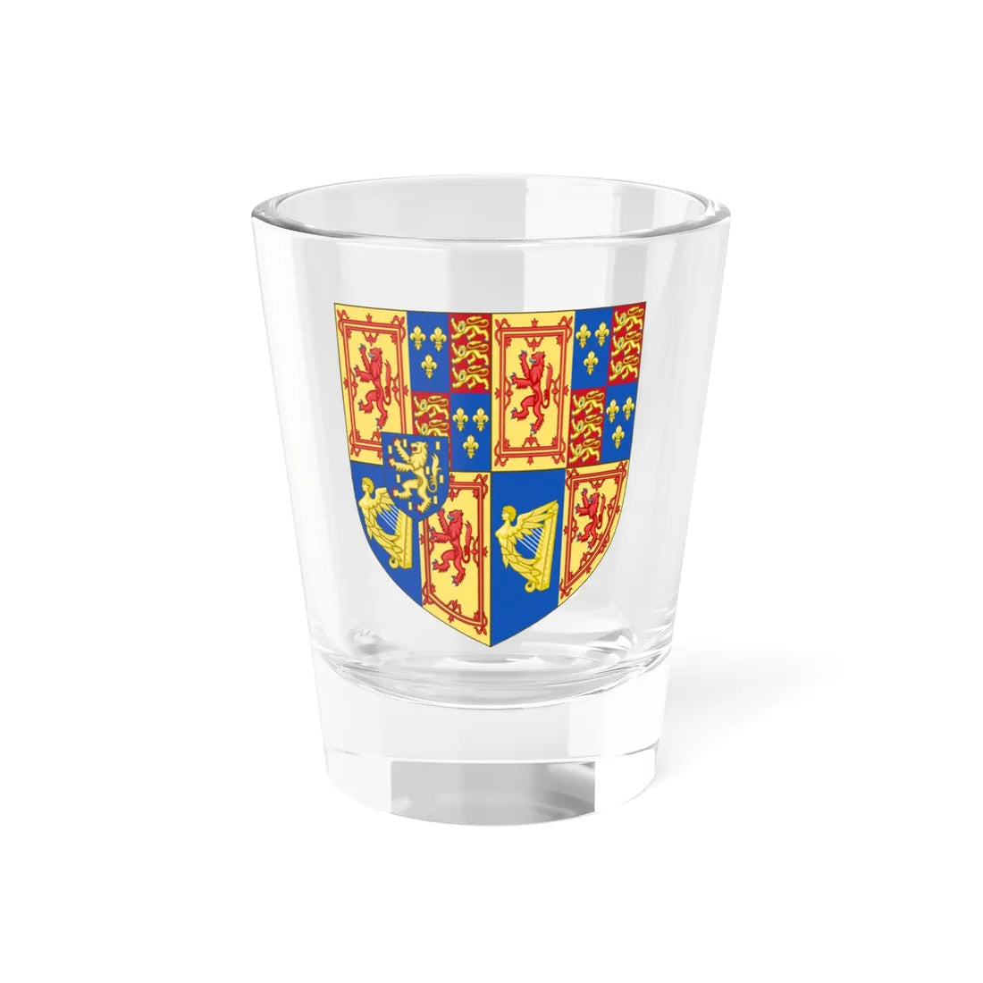 Arms of Scotland 1689-1694 (Scotland) (Coat of Arms) Shot Glass 1.5oz 1.5oz - Go Mug Yourself