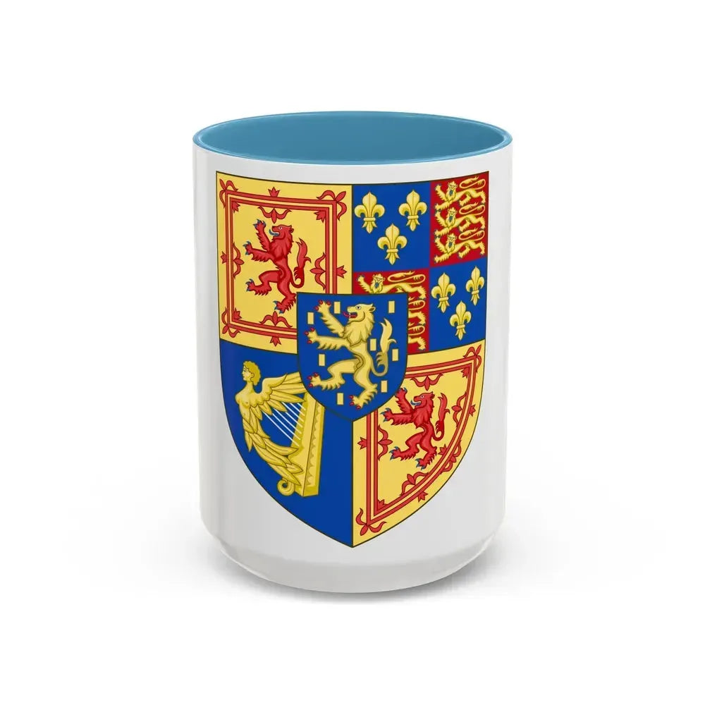 Arms of Scotland (1694-1702) - Accent Coffee Mug 15oz Light Blue - Go Mug Yourself