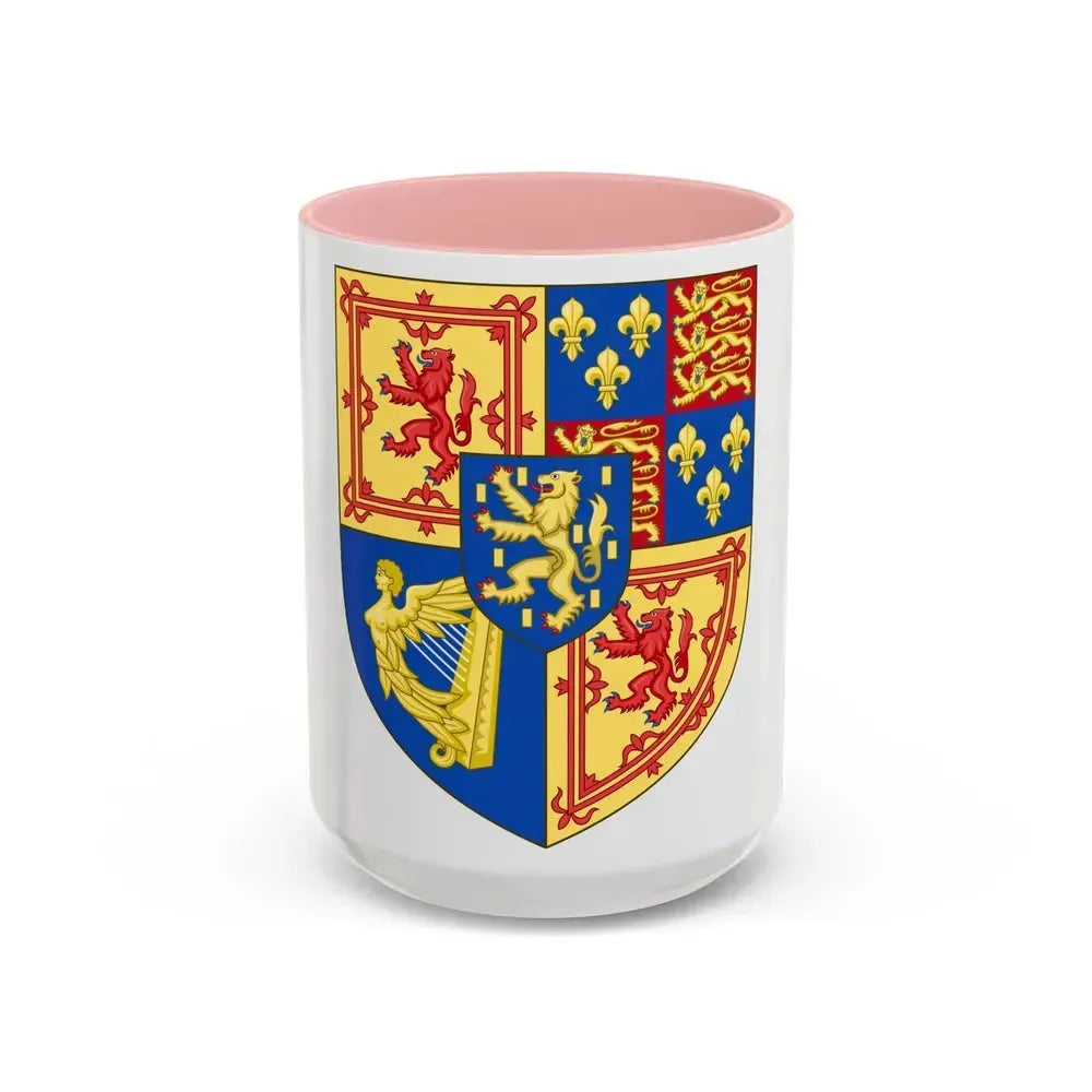 Arms of Scotland (1694-1702) - Accent Coffee Mug 15oz Pink - Go Mug Yourself