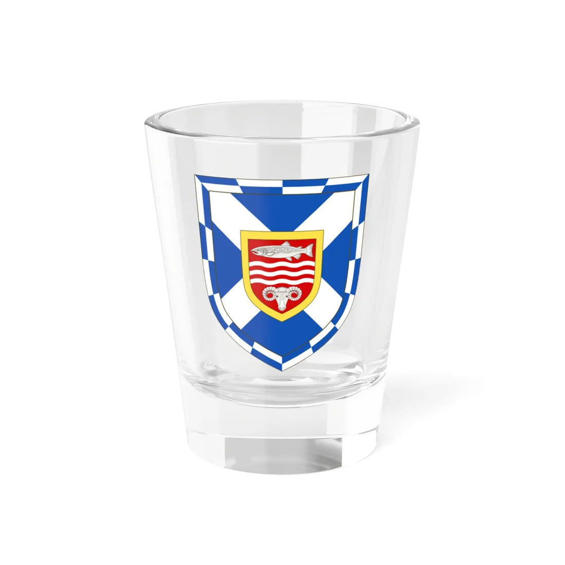 Arms of Scottish Borders Area Council (Scotland) (Coat of Arms) Shot Glass 1.5oz 1.5oz - Go Mug Yourself