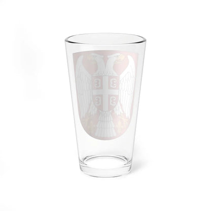 Arms of Serbia (Serbia) (Coat of Arms) Pint Glass 16oz - Go Mug Yourself