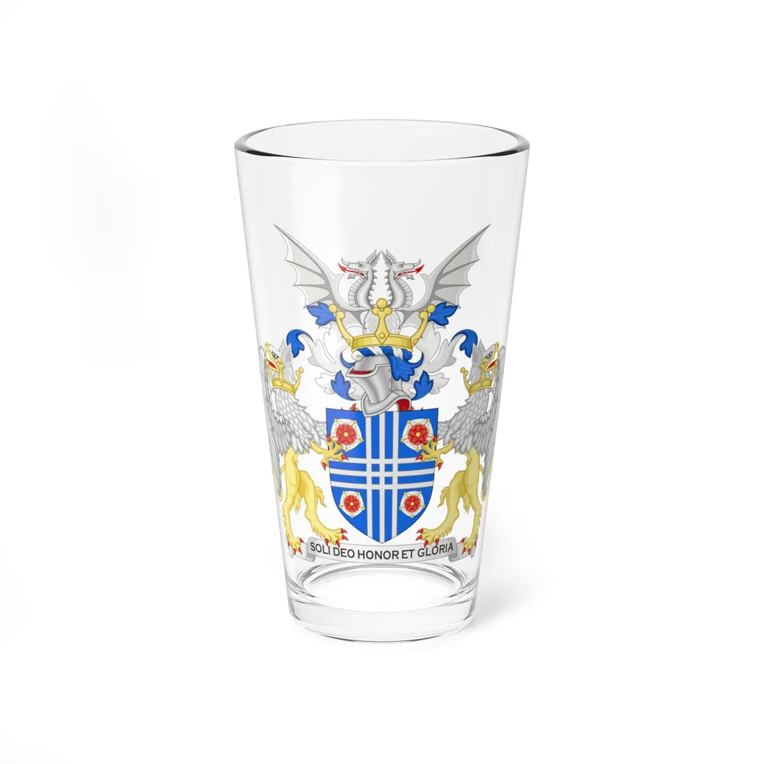 Arms of Sherborne Town Council (England) (Coat of Arms) Pint Glass 16oz 16oz - Go Mug Yourself