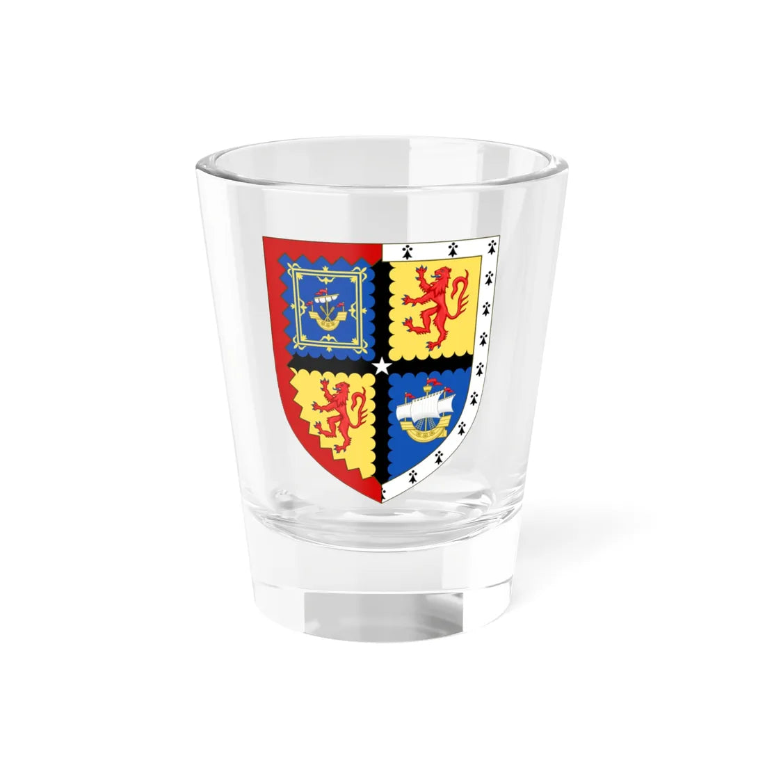 Arms of Sinclair Baron Pentland (Scotland) (Coat of Arms) Shot Glass 1.5oz 1.5oz - Go Mug Yourself