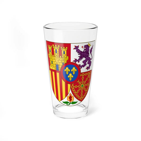 Arms of Spanish Monarch (Spain) (Coat of Arms) Pint Glass 16oz 16oz - Go Mug Yourself