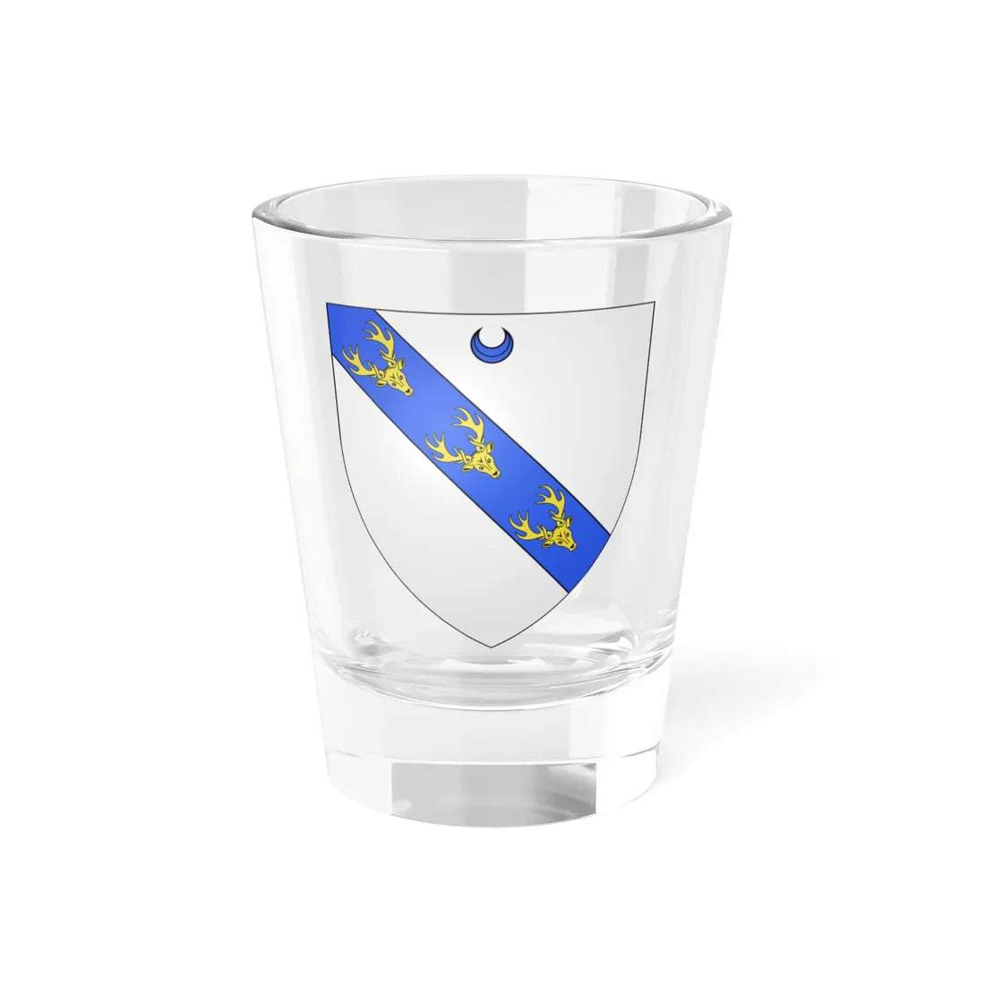Arms of Stanley of Alderley (Ireland) (Coat of Arms) Shot Glass 1.5oz 1.5oz - Go Mug Yourself