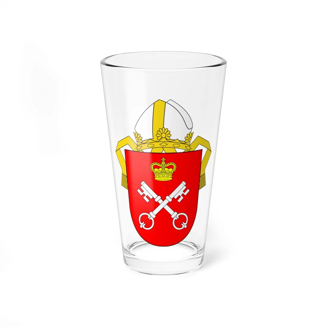 Arms of the Archbishop of York (England) (Coat of Arms) Pint Glass 16oz 16oz - Go Mug Yourself
