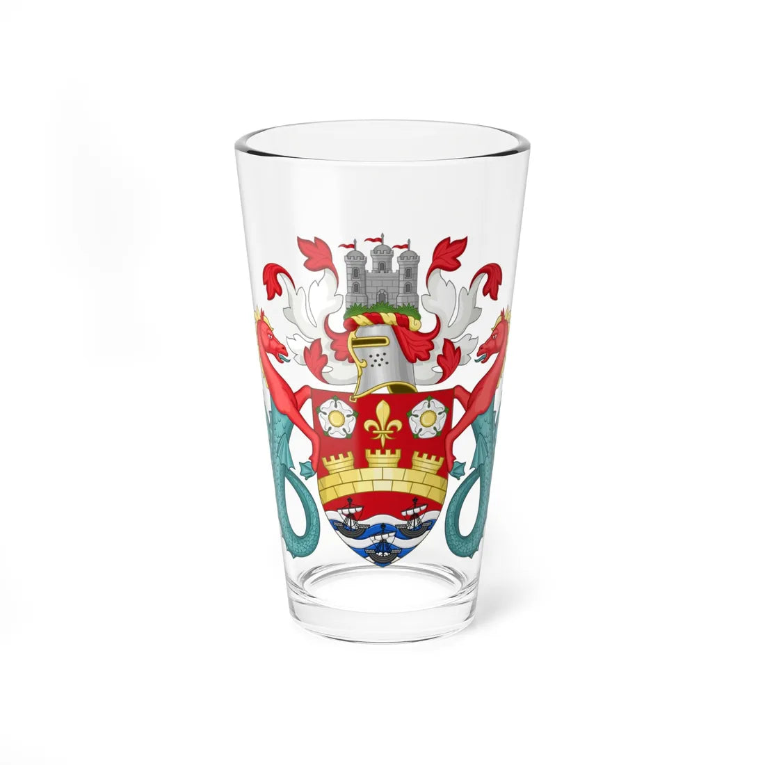Arms of the Cambridge City Council (England) (Coat of Arms) Pint Glass 16oz 16oz - Go Mug Yourself