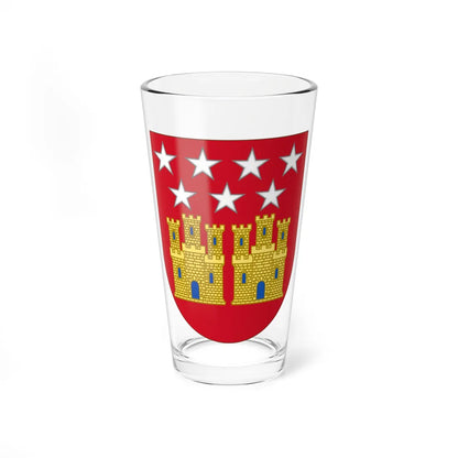 Arms of the Community of Madrid (Spain) (Coat of Arms) Pint Glass 16oz 16oz - Go Mug Yourself