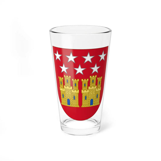 Arms of the Community of Madrid (Spain) (Coat of Arms) Pint Glass 16oz 16oz - Go Mug Yourself