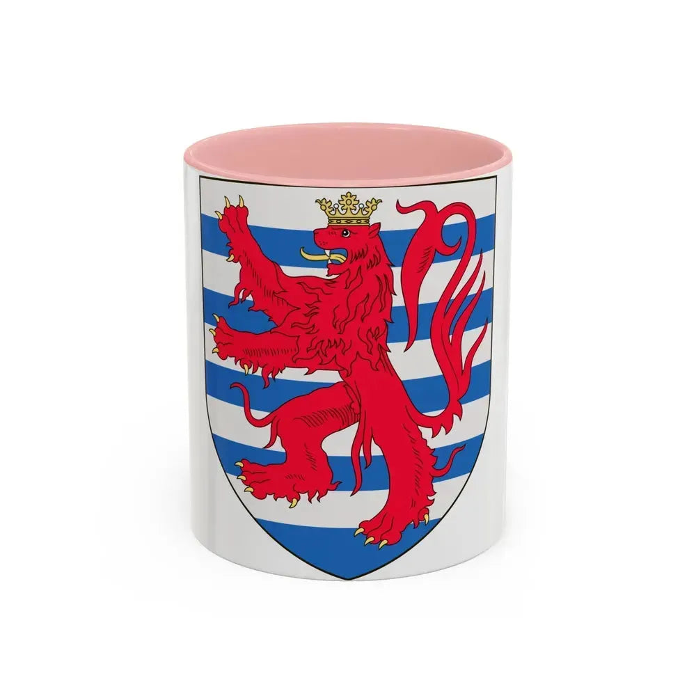 Arms of the Count of Luxembourg - Accent Coffee Mug 11oz Pink - Go Mug Yourself