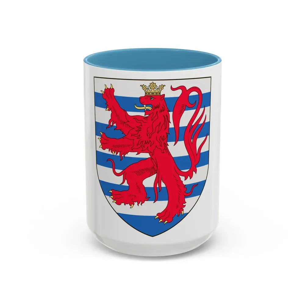 Arms of the Count of Luxembourg - Accent Coffee Mug 15oz Light Blue - Go Mug Yourself