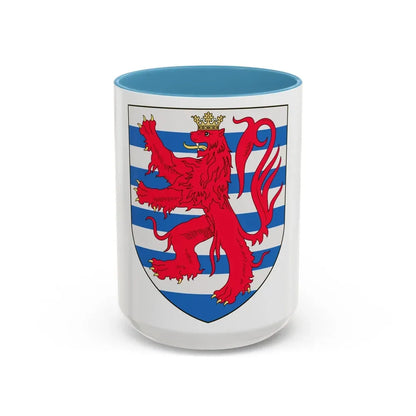 Arms of the Count of Luxembourg - Accent Coffee Mug 15oz Light Blue - Go Mug Yourself
