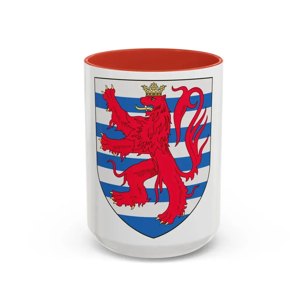 Arms of the Count of Luxembourg - Accent Coffee Mug 15oz Red - Go Mug Yourself