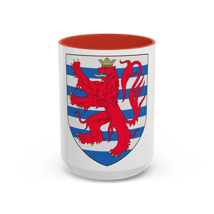 Arms of the Count of Luxembourg - Accent Coffee Mug 15oz Red - Go Mug Yourself