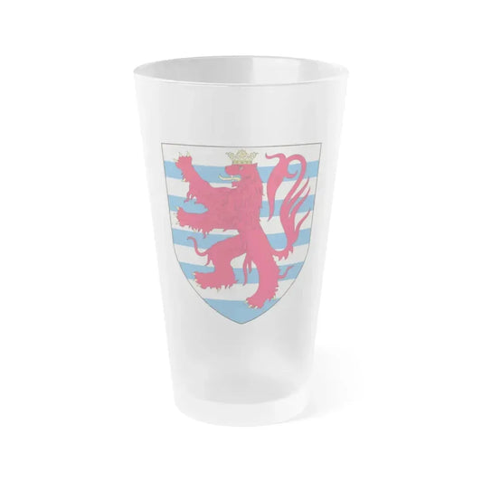 Arms of the Count of Luxembourg - Frosted Pint Glass 16oz 16oz Frosted - Go Mug Yourself