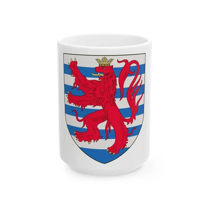 Arms of the Count of Luxembourg - White Coffee Mug 15oz - Go Mug Yourself