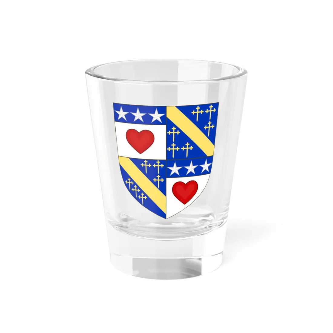 Arms of the Earls of Douglas and Mar (Scotland) (Coat of Arms) Shot Glass 1.5oz 1.5oz - Go Mug Yourself
