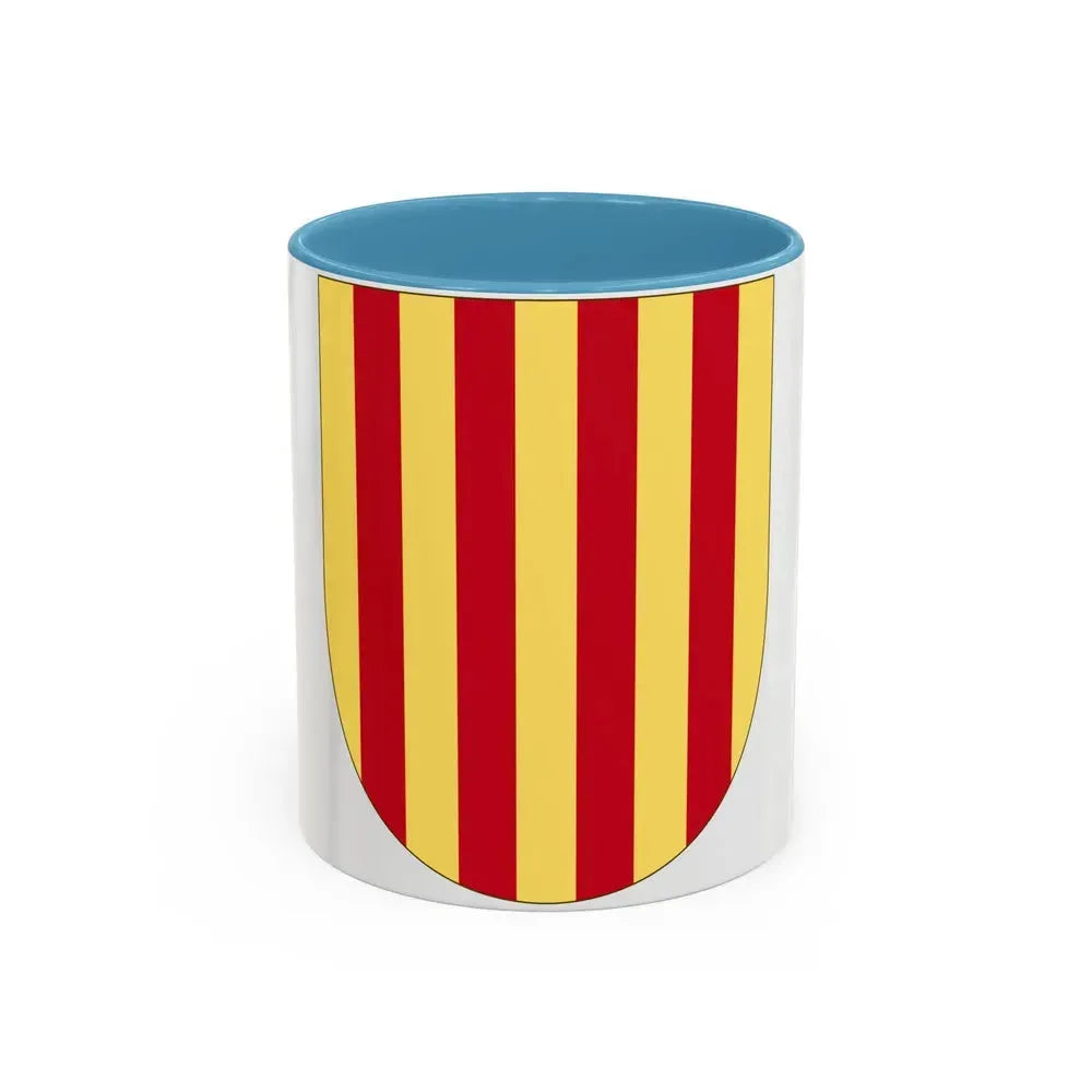 Arms of the Former Crown of Aragon - Accent Coffee Mug 11oz Light Blue - Go Mug Yourself