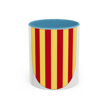 Arms of the Former Crown of Aragon - Accent Coffee Mug 11oz Light Blue - Go Mug Yourself