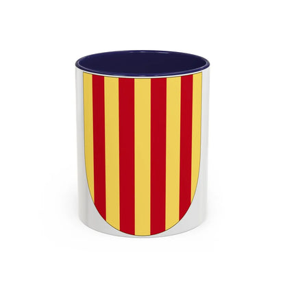 Arms of the Former Crown of Aragon - Accent Coffee Mug-11oz-Navy-Go Mug Yourself